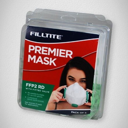 Picture of FILLTITE PREMIER FACE MASK FFP2 RD WITH VALVE PACK OF 5