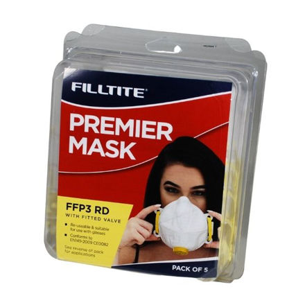 Picture of FILLTITE PREMIER FACE MASK FFP3 RD WITH VALVE PACK OF 5