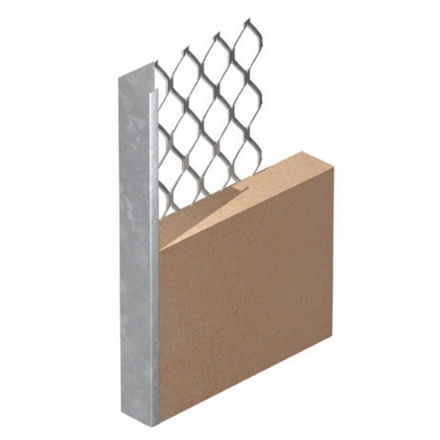 Picture of 2.4M GALV RENDER PLASTER STOP BEAD 10MM