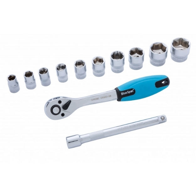 Picture of BLUESPOT 12 PCE 3/8" RATCHET & SOCKET SET