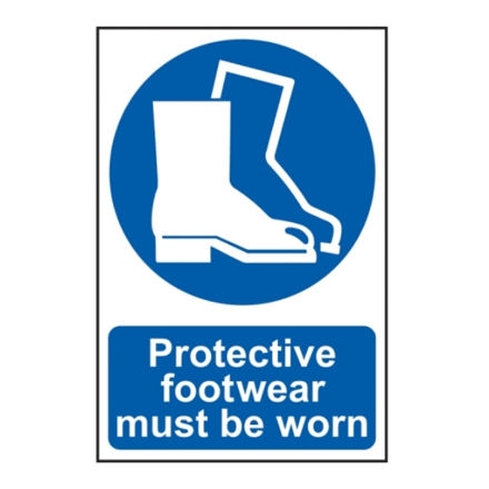 Picture of PROTECTIVE FOOTWEAR MUST BE WORN - PVC (200 X 300MM)