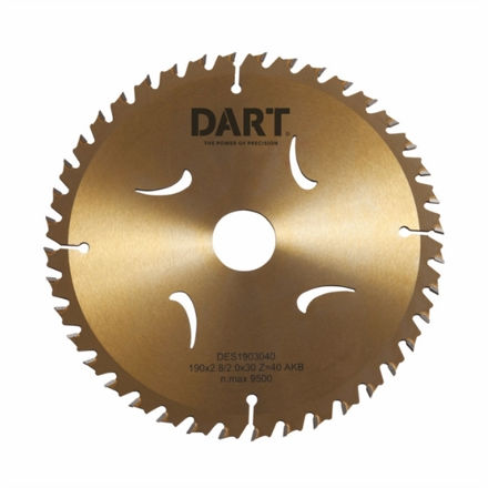 Picture of DES1903040 DART GOLD ATB WOOD SAW BLADE
DIA 190MM X 30B X 40Z
