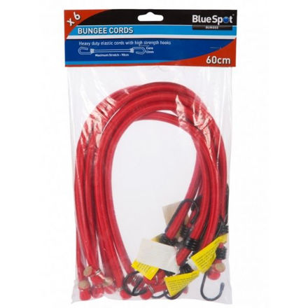 Picture of BLUESPOT 6 PCE 60CM BUNGEE CORD SET