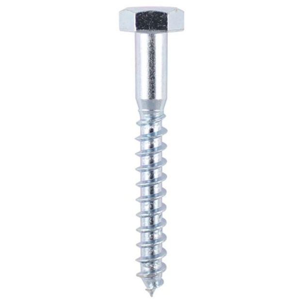 Picture of TIMCO COACH SCREW HEX HEAD SILVER M8 X 50MM