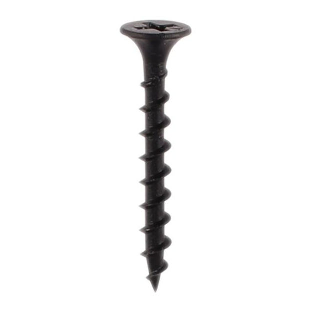 Picture of TIMCO PH2 DRYWALL COARSE THREAD BLACK SCREWS 3.5 X 32MM (1000 PACK)