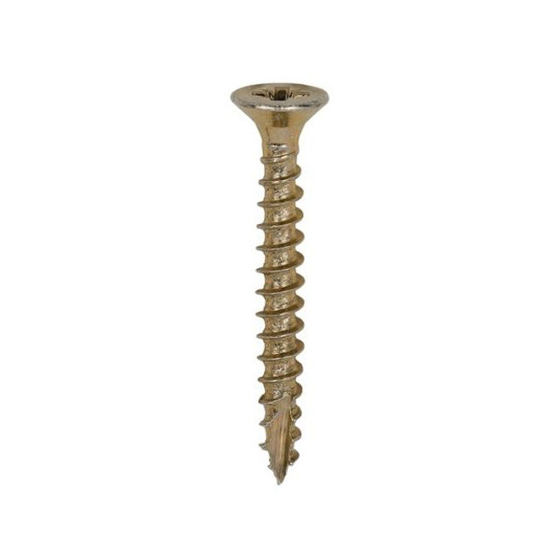 Picture of TIMCO CLASSIC COUNTERSUNK SCREW PZ1 YELLOW 3.0 X 25MM (200 PACK)
