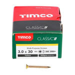 Picture of TIMCO CLASSIC COUNTERSUNK SCREW PZ1 YELLOW 3.0 X 30MM (200 PACK)