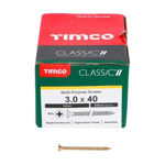 Picture of TIMCO CLASSIC COUNTERSUNK SCREW PZ1 YELLOW 3.0 X 40MM (200 PACK)