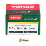 Picture of TIMCO CLASSIC COUNTERSUNK SCREW PZ2 YELLOW 3.5 X 16MM (200 PACK)
