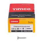 Picture of TIMCO SOLO COUNTERSUNK WOODSCREW PZ2 ZINC 3.5 X 20MM (200 PACK)