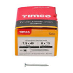 Picture of TIMCO SOLO COUNTERSUNK WOODSCREW PZ2 ZINC 3.5 X 40MM (200 PACK)