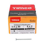Picture of TIMCO SOLO COUNTERSUNK WOODSCREW PZ2 ZINC 3.5 X 50MM (200 PACK)