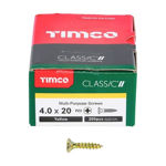 Picture of TIMCO CLASSIC COUNTERSUNK SCREW PZ2 YELLOW 4.0 X 20MM (200 PACK)