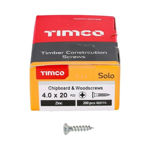Picture of TIMCO SOLO COUNTERSUNK WOODSCREW PZ2 ZINC 4.0 X 20MM (200 PACK)