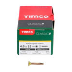 Picture of TIMCO CLASSIC COUNTERSUNK SCREW PZ2 YELLOW 4.0 X 25MM (200 PACK)