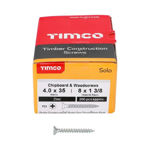 Picture of TIMCO SOLO COUNTERSUNK WOODSCREW PZ2 ZINC 4.0 X 35MM (200 PACK)