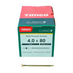 Picture of TIMCO CLASSIC COUNTERSUNK SCREW PZ2 YELLOW 4.0 X 80MM (200 PACK)