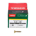 Picture of TIMCO CLASSIC COUNTERSUNK SCREW PZ2 YELLOW 5.0 X 25MM (200 PACK)