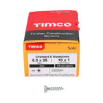Picture of TIMCO SOLO COUNTERSUNK WOODSCREW PZ2 ZINC 5.0 X 25MM (200 PACK)