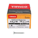 Picture of TIMCO SOLO COUNTERSUNK WOODSCREW PZ2 ZINC 5.0 X 40MM (200 PACK)