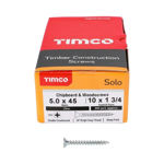 Picture of TIMCO SOLO COUNTERSUNK WOODSCREW PZ2 ZINC 5.0 X 45MM (200 PACK)