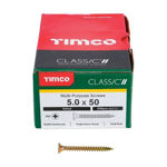 Picture of TIMCO CLASSIC COUNTERSUNK SCREW PZ2 YELLOW 5.0 X 50MM (200 PACK)