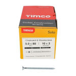 Picture of TIMCO SOLO COUNTERSUNK WOODSCREW PZ2 ZINC 5.0 X 80MM (200 PACK)