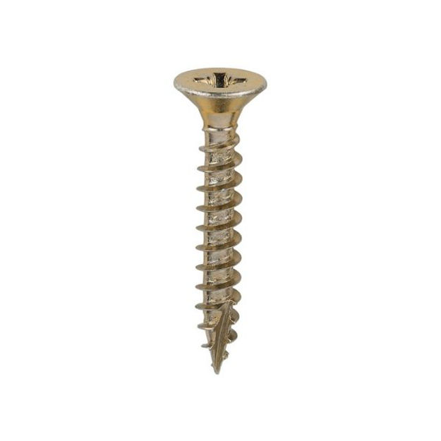 Picture of TIMCO CLASSIC COUNTERSUNK SCREW PZ3 YELLOW 6.0 X 40MM (200 PACK)
