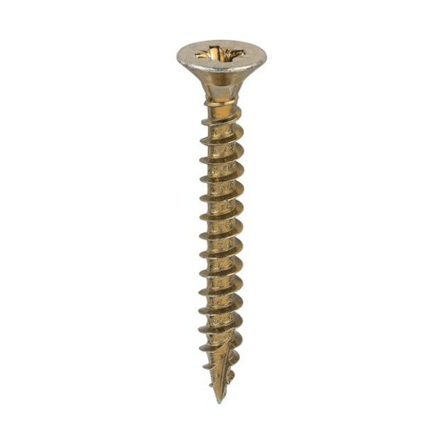 Picture of TIMCO CLASSIC COUNTERSUNK SCREW PZ3 YELLOW 6.0 X 50MM (200 PACK)