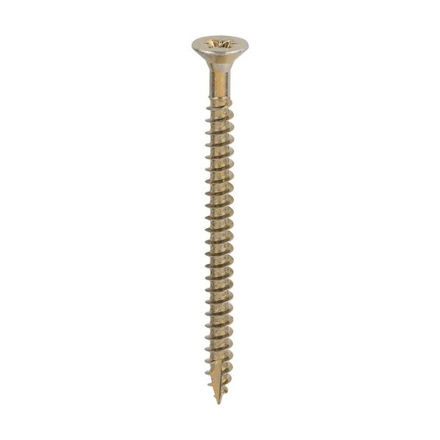 Picture of TIMCO CLASSIC COUNTERSUNK SCREW PZ3 YELLOW 6.0 X 80MM (200 PACK)