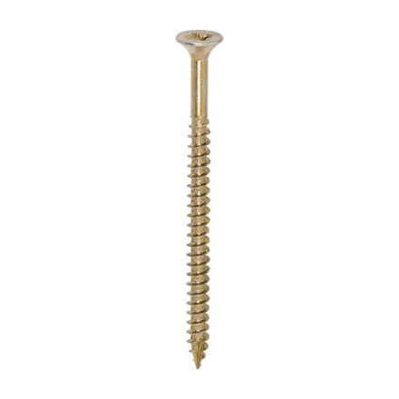 Picture of TIMCO CLASSIC COUNTERSUNK SCREW PZ3 YELLOW 6.0 X 90MM (100 PACK)