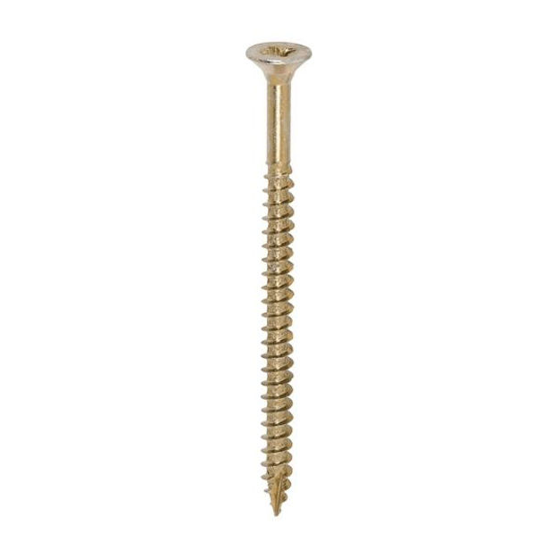 Picture of TIMCO CLASSIC COUNTERSUNK SCREW PZ3 YELLOW 6.0 X 90MM (100 PACK)