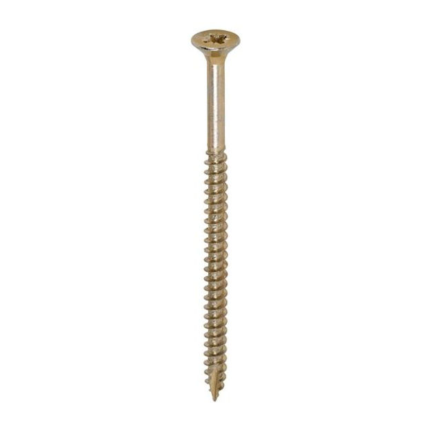 Picture of TIMCO CLASSIC COUNTERSUNK SCREW PZ3 YELLOW 6.0 X 100MM (100 PACK)