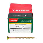 Picture of TIMCO CLASSIC COUNTERSUNK SCREW PZ3 YELLOW 6.0 X 100MM (100 PACK)