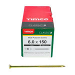 Picture of TIMCO CLASSIC COUNTERSUNK SCREW PZ3 YELLOW 6.0 X 150MM (100 PACK)