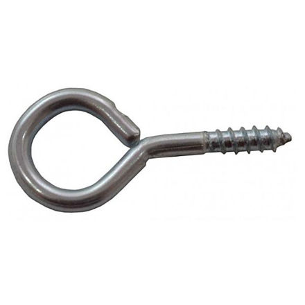 Picture of 25 X 2MM ZP STEEL SCREW EYES (PACK OF 4)