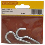 Picture of 25 X 2MM ZP STEEL SCREW EYES (PACK OF 4)