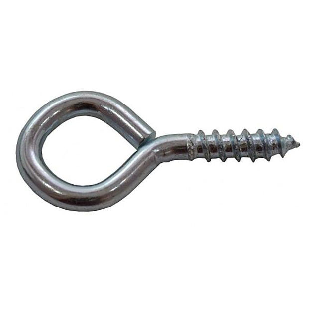 Picture of 75 X 18MM ZP STEEL SCREW EYES (PACK OF 2)