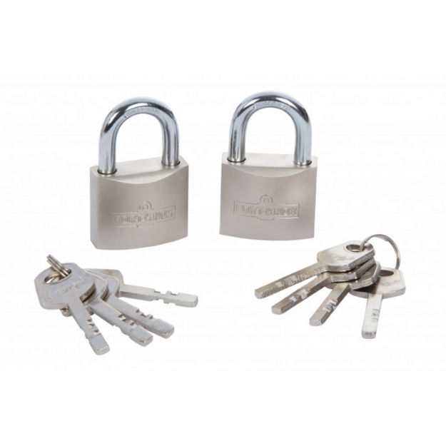 Picture of BLUESPOT 2 PCE 40MM SATIN FINISH KEYED ALIKE PADLOCKS
