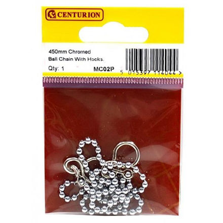 Picture of CENTURION BASIN BALL CHAIN WITH 'S' HOOKS 450MM (18")