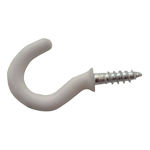Picture of 19MM WHITE PVC SHOULDERED CUP HOOKS (PACK OF 5)