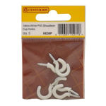 Picture of 19MM WHITE PVC SHOULDERED CUP HOOKS (PACK OF 5)