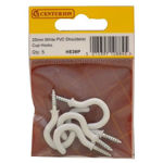 Picture of 25MM WHITE PVC SHOULDERED CUP HOOKS (PACK OF 5)