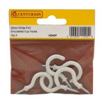 Picture of 32MM WHITE PVC SHOULDERED CUP HOOKS (PACK OF 5)