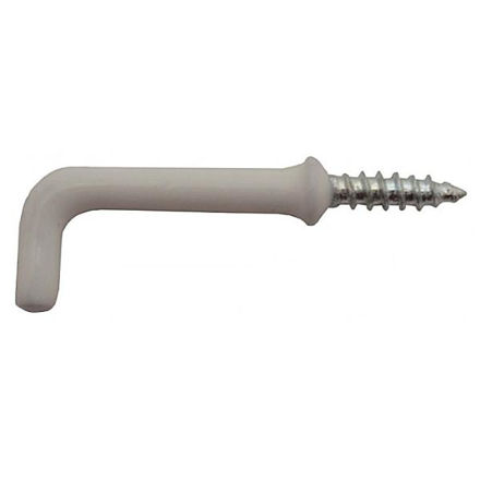 Picture of 38MM WHITE PVC SHOULDERED DRESSER HOOKS (PACK OF 5)
