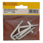 Picture of 38MM WHITE PVC SHOULDERED DRESSER HOOKS (PACK OF 5)
