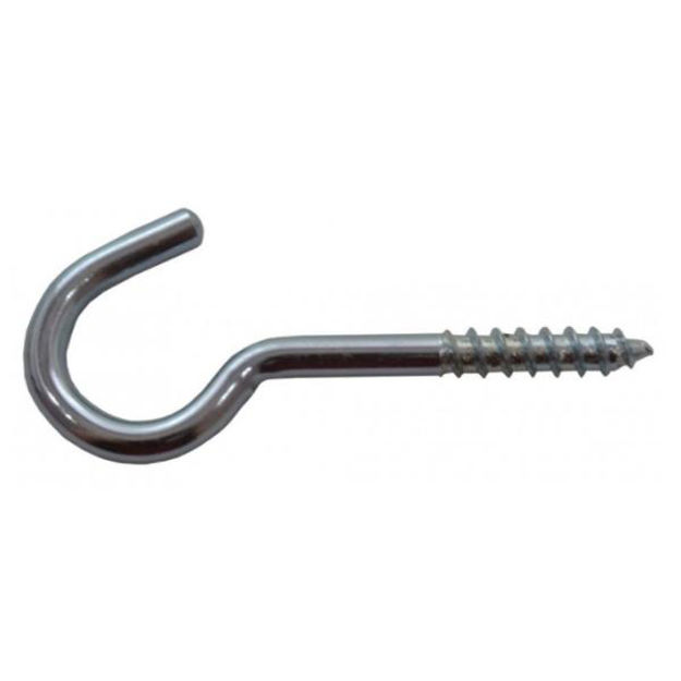 Picture of 55MM X 8MM ZP STEEL SCREW HOOKS (PACK OF 2)
