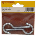 Picture of 80MM X 5MM ZP STEEL SCREW HOOKS (PACK OF 2)