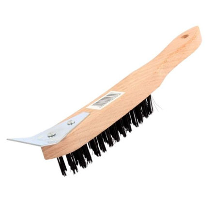 Picture of "BUDGET" 4 ROW WIRE BRUSH WITH SCRAPER