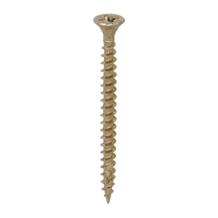 Picture of TIMCO C2 STRONG-FIX MULTI PURPOSE COUNTERSUNK SCREW PZ2 YELLOW 4.0 X 50MM (200 PACK)